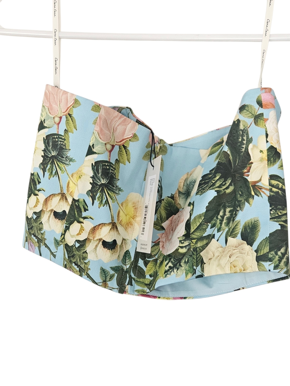 NWT Cara Cara Elsa Bustier Top Blue Floral Size S - Picture 3 of 5